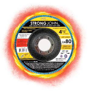 4 1/2" x 7/8" ZA80 GRIT T29 GRINDING/POLISHING WHEEL